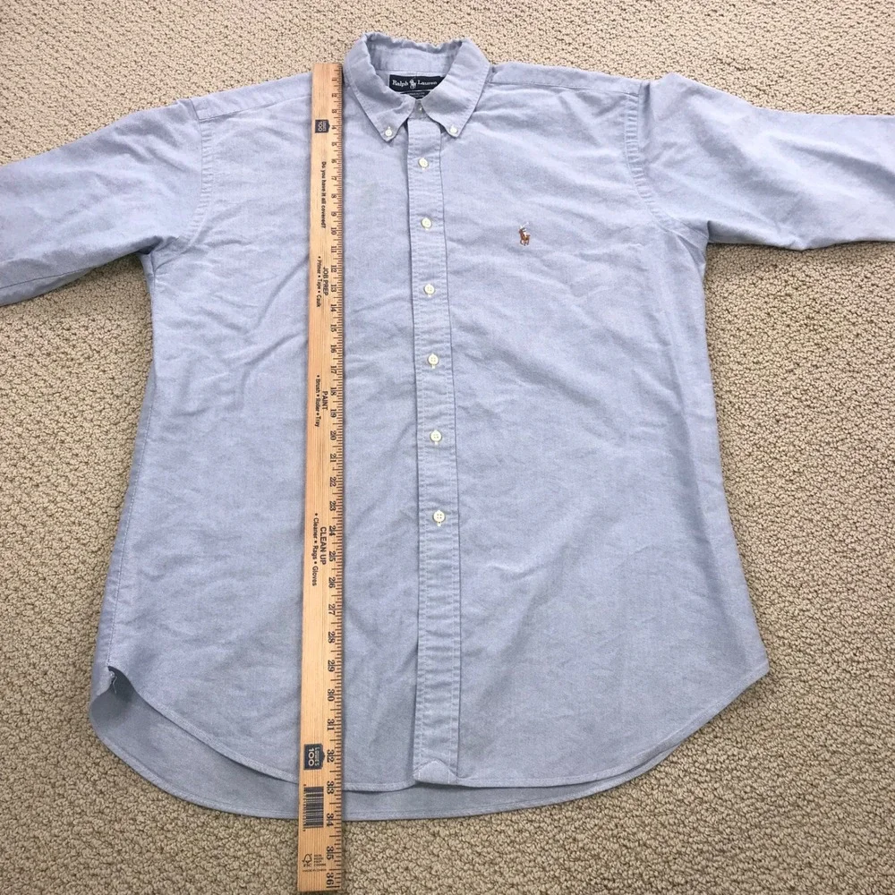 Polo Ralph Lauren Yarmouth Shirt Mens 17.5 33 Blue Oxford Button Down Cotton